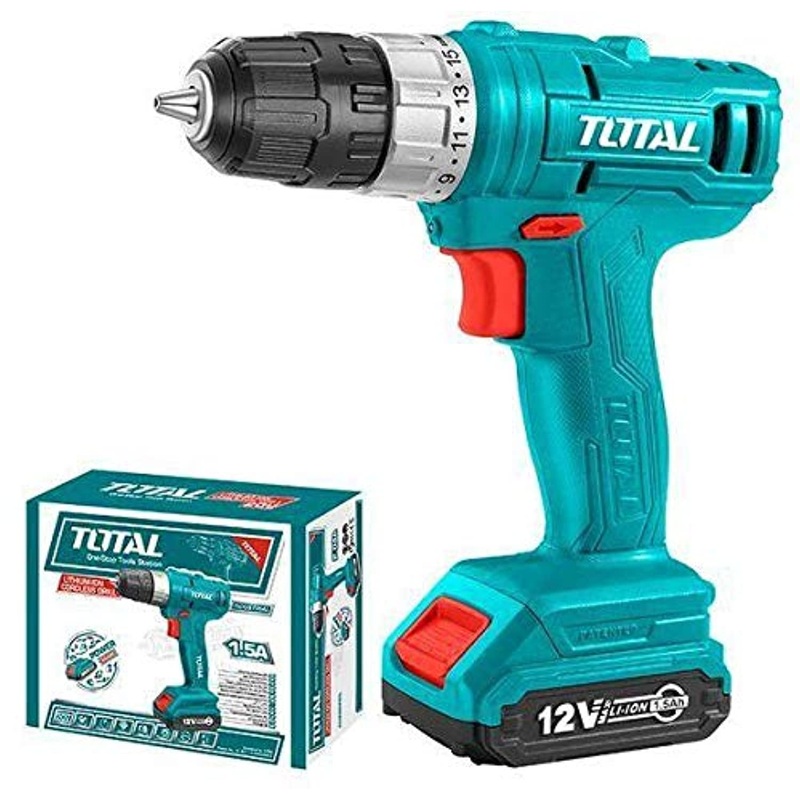 TOTAL TOOLS Lithium-Ion cordless drill 12V / Max.torque:20NM - TDLI1211