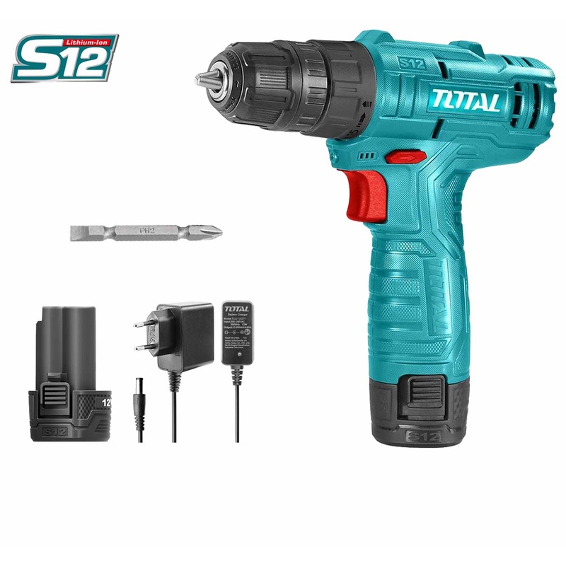 TOTAL TOOLS Lithium-Ion cordless drill 12V / Max.torque:20NM -TDLI12415