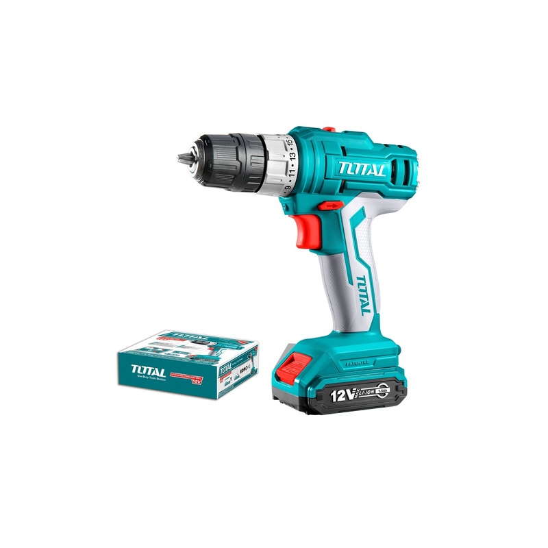 TOTAL TOOLS Lithium-Ion cordless drill 12V / Max.torque:25NM - TDLI1221
