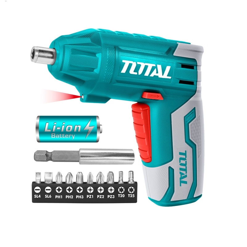 TOTAL TOOLS Lithium-Ion cordless screwdriver /4V / Max.torque:4NM - TSDLI0401