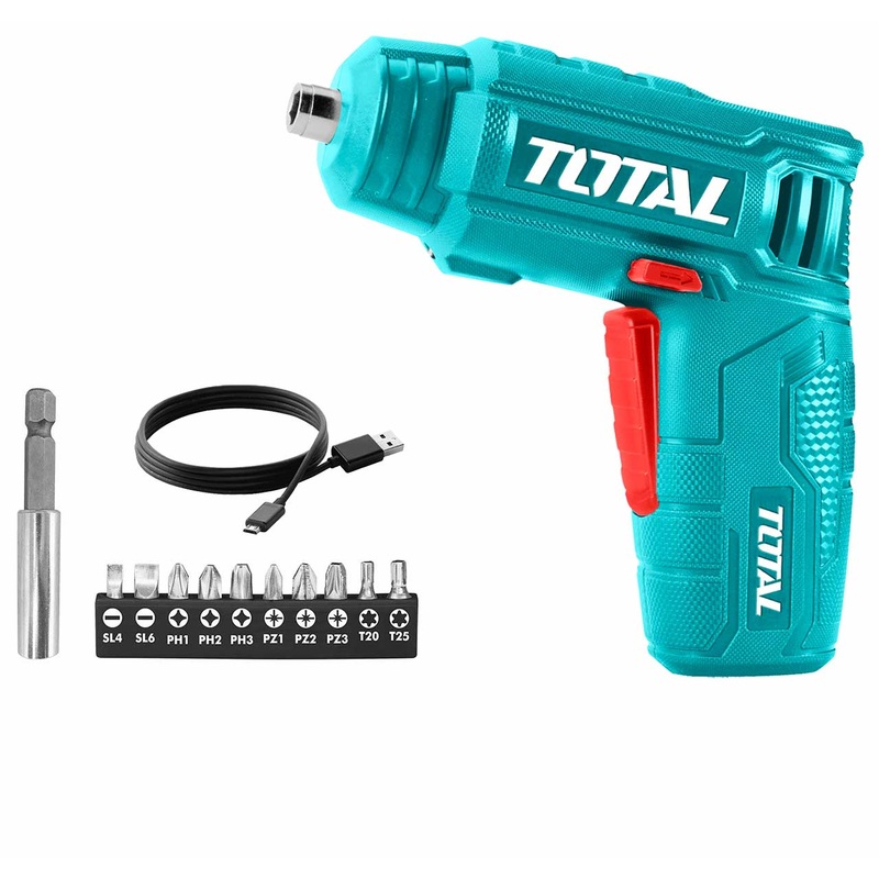 TOTAL TOOLS Lithium-Ion cordless screwdriver /4V / Max.torque:4NM - TSDLI0402