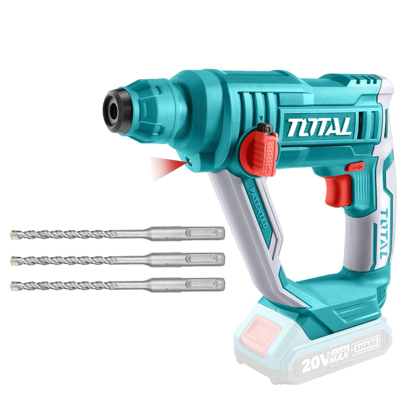 TOTAL TOOLS Lithium-Ion Rotary Hammer 20V /  Impact Force 1.5J (SDS Plus) - TRHLI1601