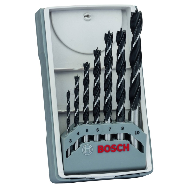 Bosch BRAD POINT DRILL BIT SET, 7-PIECEFOR ROTARY DRILLS/DRIVERS 2607017034
