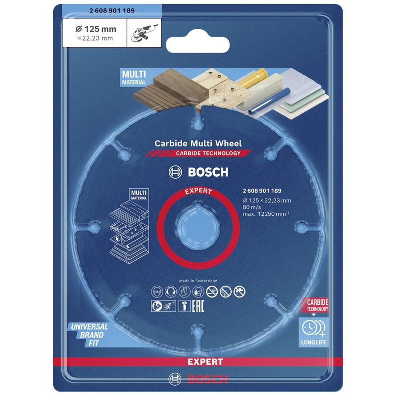 Bosch EXPERT CARBIDE MULTI WHEEL CUTTING DISCSFOR SMALL ANGLE GRINDERS - 2608901189