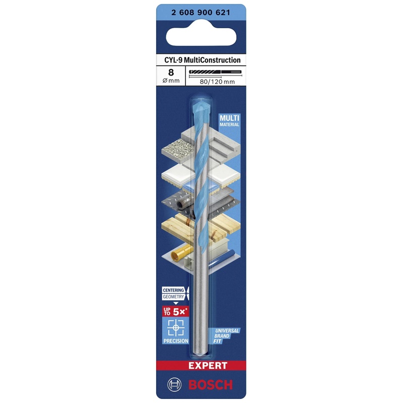 Bosch EXPERT CYL-9 MULTICONSTRUCTION BITS 8 mm - 2608900621