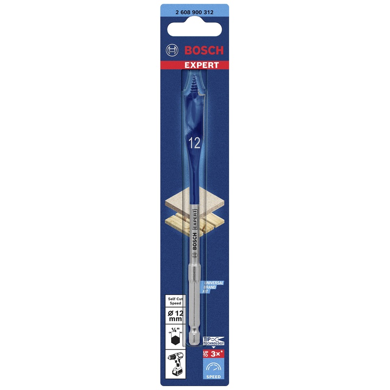 Bosch EXPERT SELF CUT SPEED SPADE DRILL BIT 12 X 152 MM - 2608900312