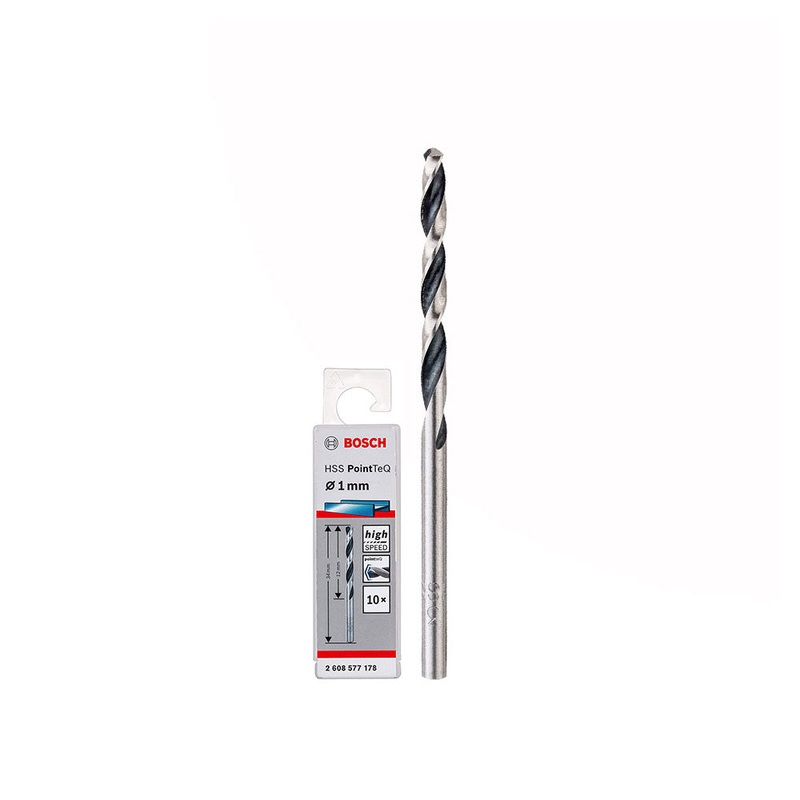 Bosch HSS Twist Drill Bit PointTeQ 1.0MM   2608577178