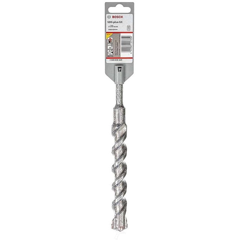 Bosch SDS PLUS-5X DRILL BITFOR ROTARY HAMMER DRILLS 25X200X250MM - 2608836649