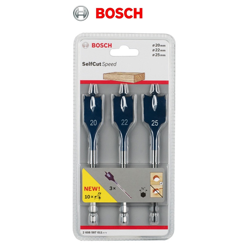Bosch SELF-CUT SPEED SPADE BIT SET,3 PIECE - 2608587011