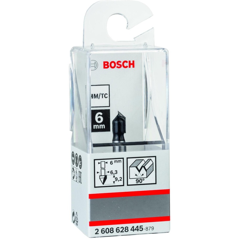Bosch V-GROOVE Router Bit 6, 6.35x45-2608628445