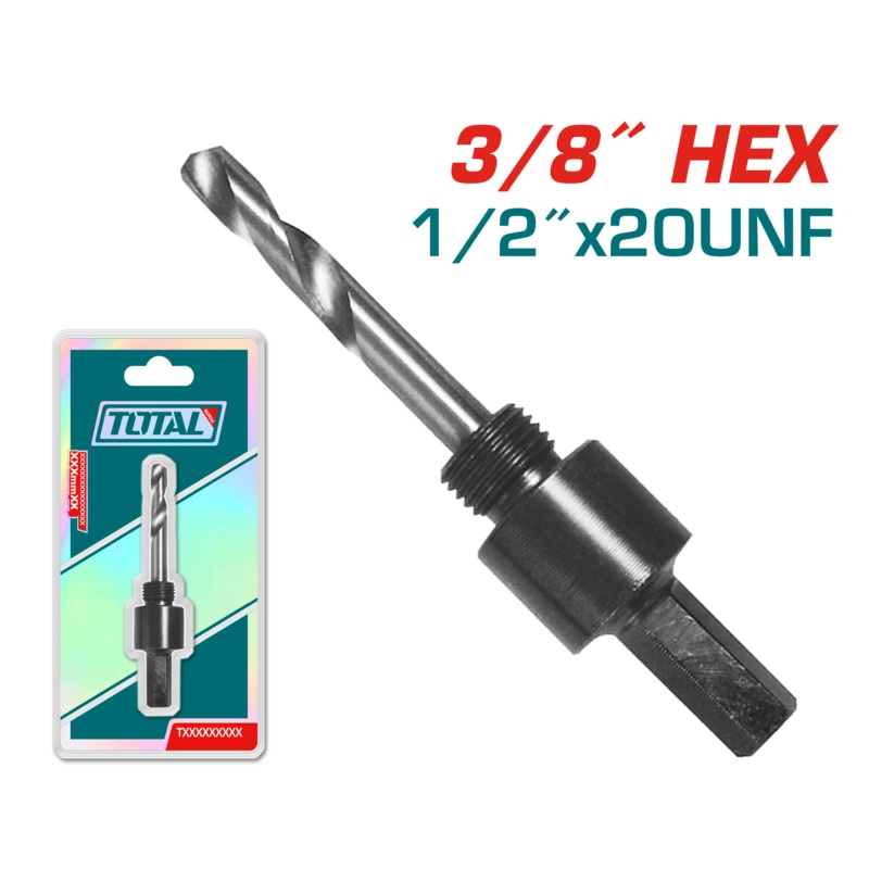 Total tools Arbor for hole saw 3/8 "  - 14 : 30 mm  - TAC4201