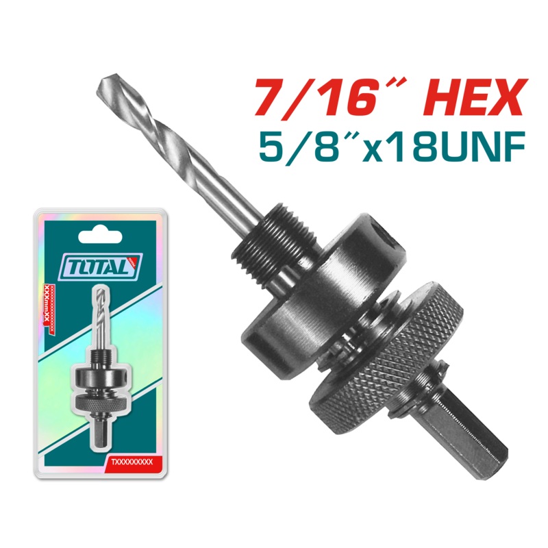 Total tools Arbor for hole saw 7/16" - 32 : 210 mm - TAC4202