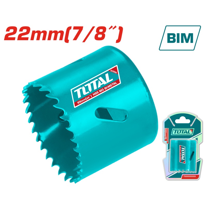 Total tools HSS bi-metal hole saw 22 mm - TAC410221