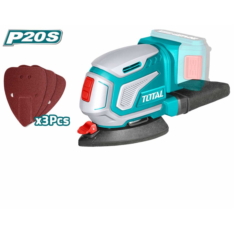 Total tools Li-ion Palm Sander 20V - 5" without battery and charger  - TDSLI2051