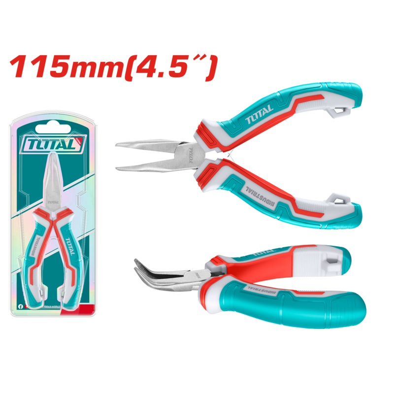 Total tools Mini bent nose pliers 4.5" - 115 mm - THTMN456