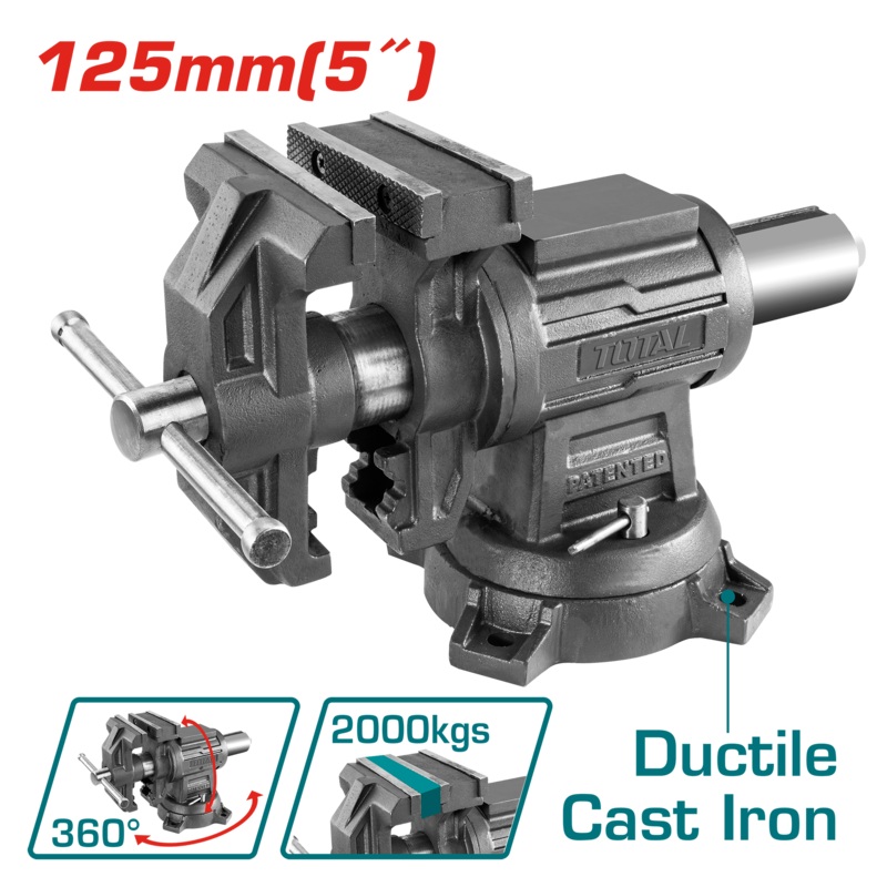 Total tools Multi-purpose bench Swivel base vice 5 "  - THTMF6156
