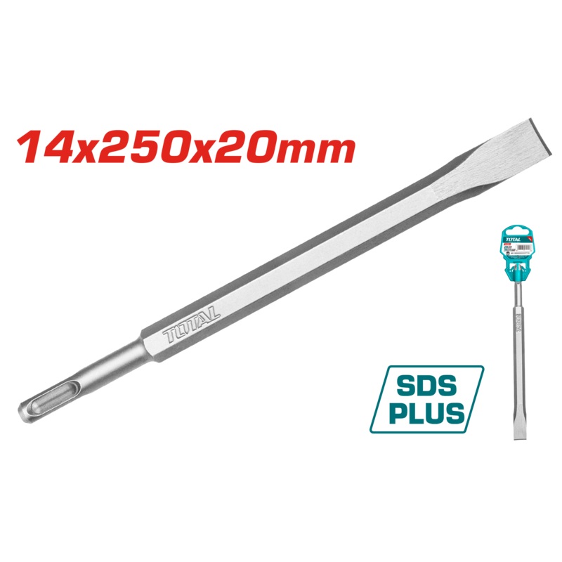 Total tools SDS plus flat  chisel  250 mm - TAC15121411