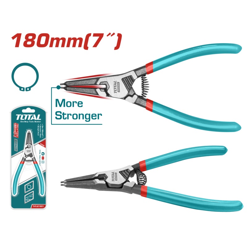 Total tools Straight external circlip pliers 7"- THTJ21801