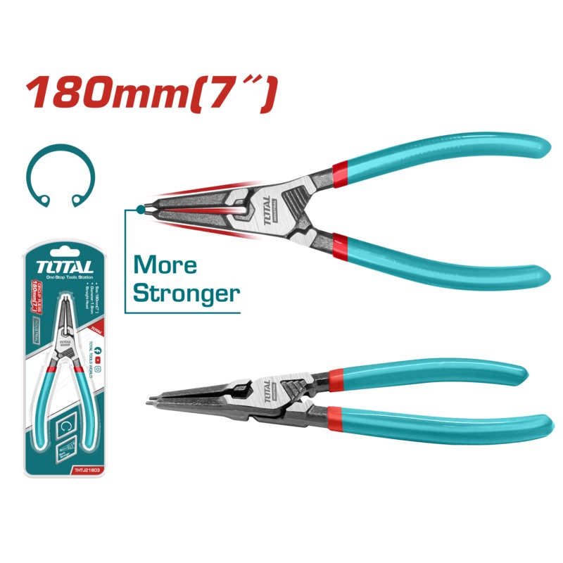 Total tools Straight internal circlip pliers 7"- THTJ21803