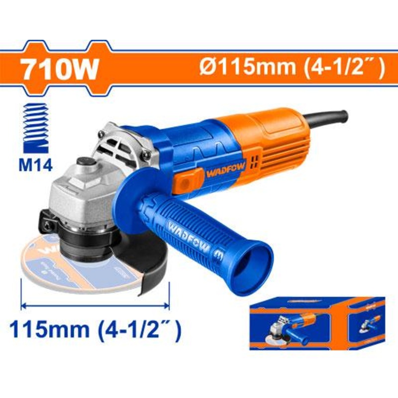 WADFOW Angle grinder(4.5") inch/ 710 w - WAG15761