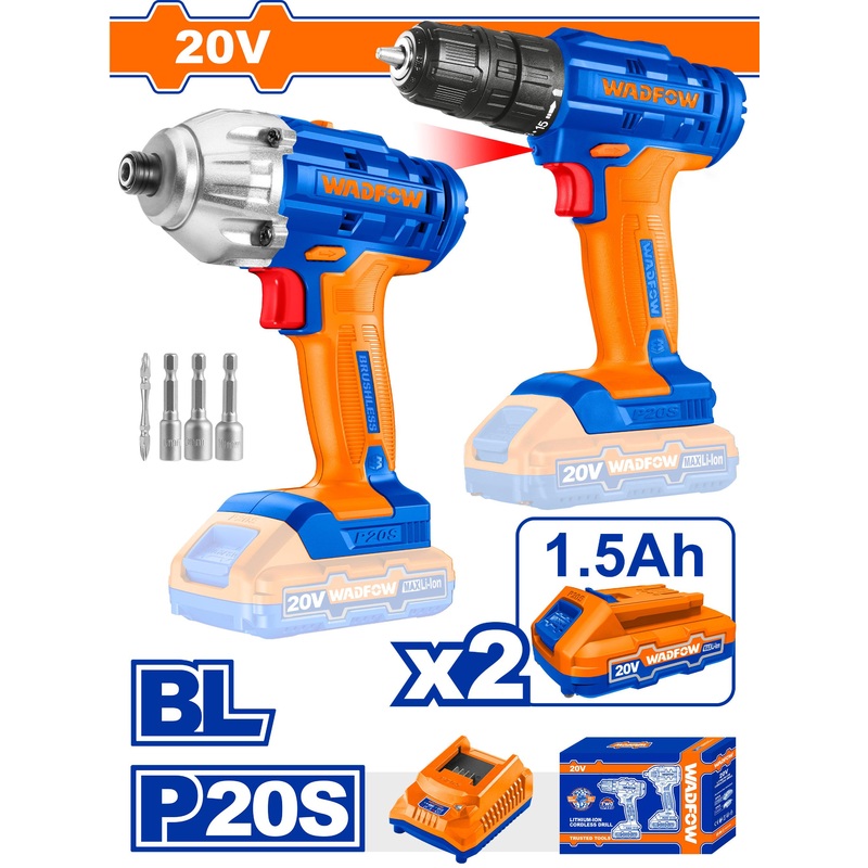 WADFOW Lithium-Ion impact driver" 1/4"inch 170 nm / 20 V - WCD2512