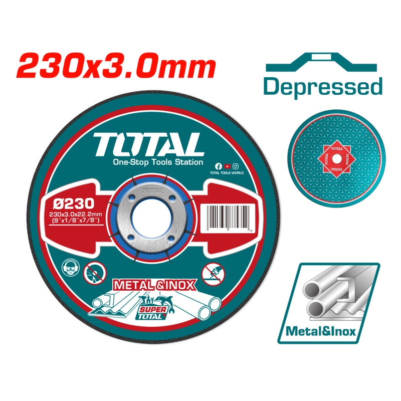 Total tools Abrasive metal cutting disc 9" 3 mm - TAC2212301HA