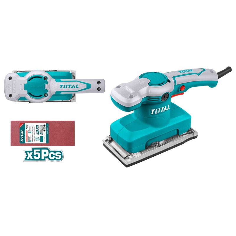 Total tools Finishing sander     90mm x 180mm   320W  + 5 pcs sand papers- TF1301826