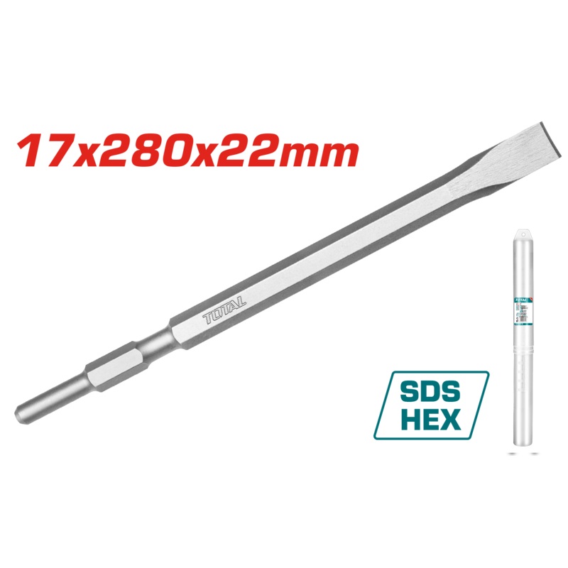 Total tools Hex flat chisel 280 mm - TAC153172