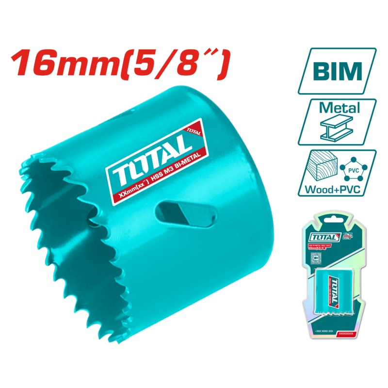 Total tools HSS bi-metal hole saw 16 mm - TAC410161