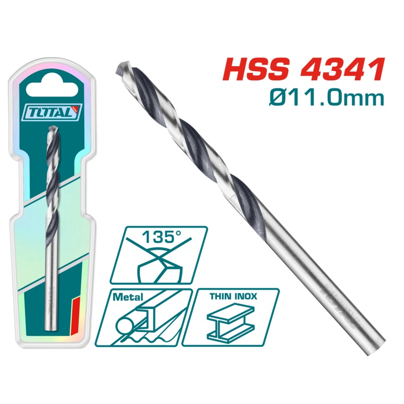 Total tools Industrial 4341 HSS drill bit 11 mm - TAC1201104