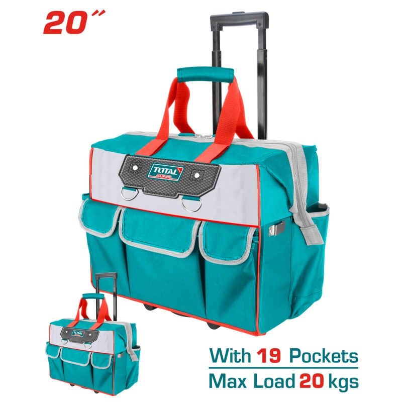 Total tools Industrial Rolling rigid tool bag 20" - THRRTB2012