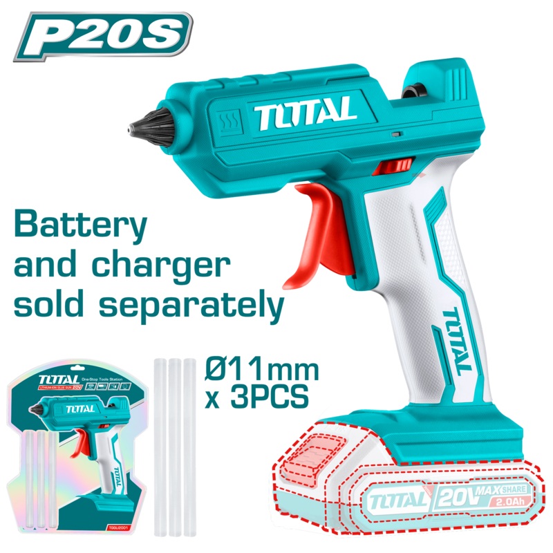 Total tools Lithium-ion glue gun 20 V without Battery and charger - TGGLI2001