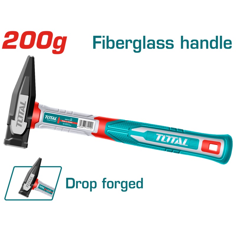 Total tools Machinist hammer 200G fiberglass handle - THMH62200