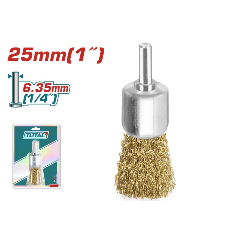 Total tools Pencil brush 1" -  Shank  1/4"  - TAC37011