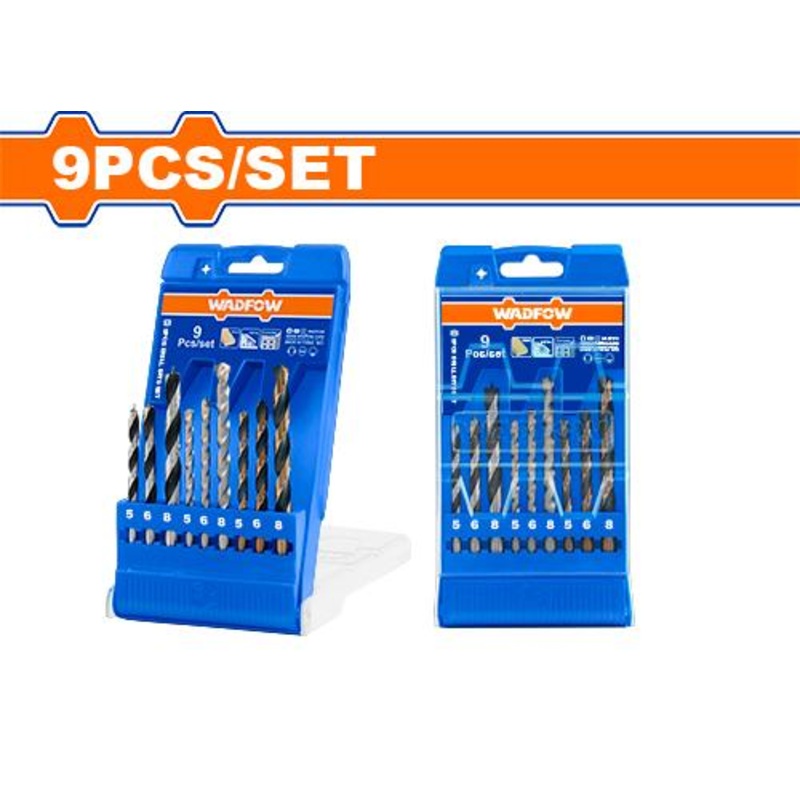 WADFOW 9 Pcs drill bits set - WTD6B01