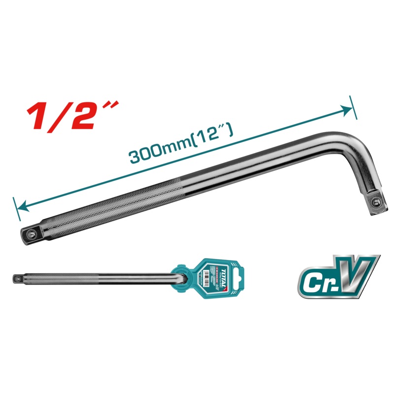 Total tools 1/2" Dr L type socket Handle 12" - THLHD12121