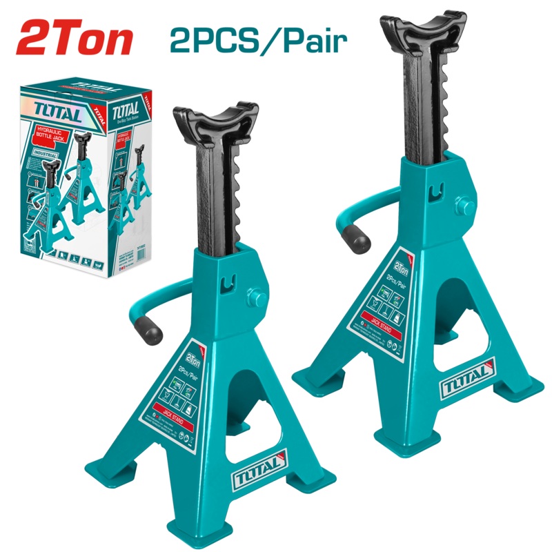 Total tools 2pcs Jack stand set 2Ton. - THJS0201