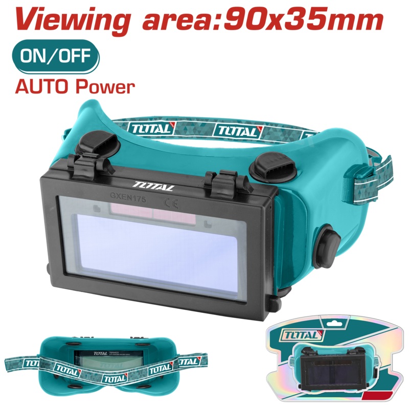 Total tools Auto-darkening welding goggle  90x35mm DIN 11  - TSP9403
