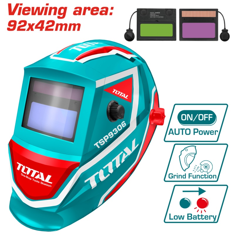 Total tools Auto-darkening welding helmet 9242mm DIN 4  - TSP9306