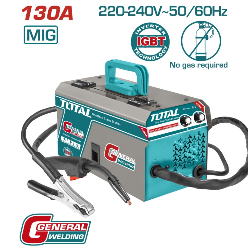 Total tools Inverter flux cord arc welding (FCAW) machine 130A  - TFC13012
