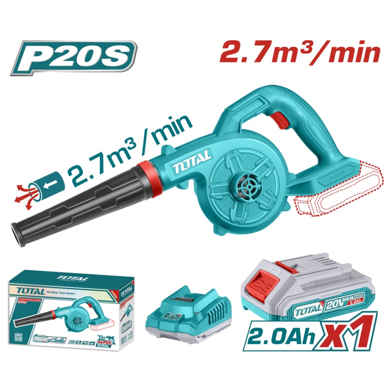 TOTAL TOOLS Lithium- 20 V-Ion blower 1 Pcs 2.0AH battery And Charger-TABLI200281