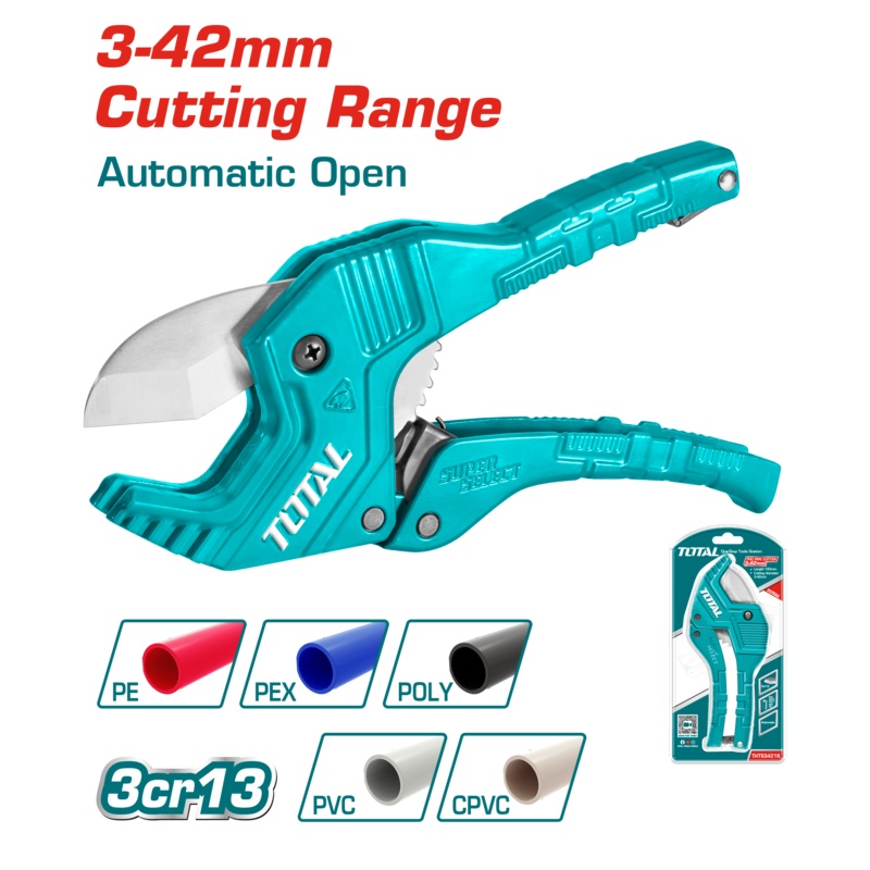 Total tools PVC pipe cutter 3 : 42 mm 193mm  - THT534216