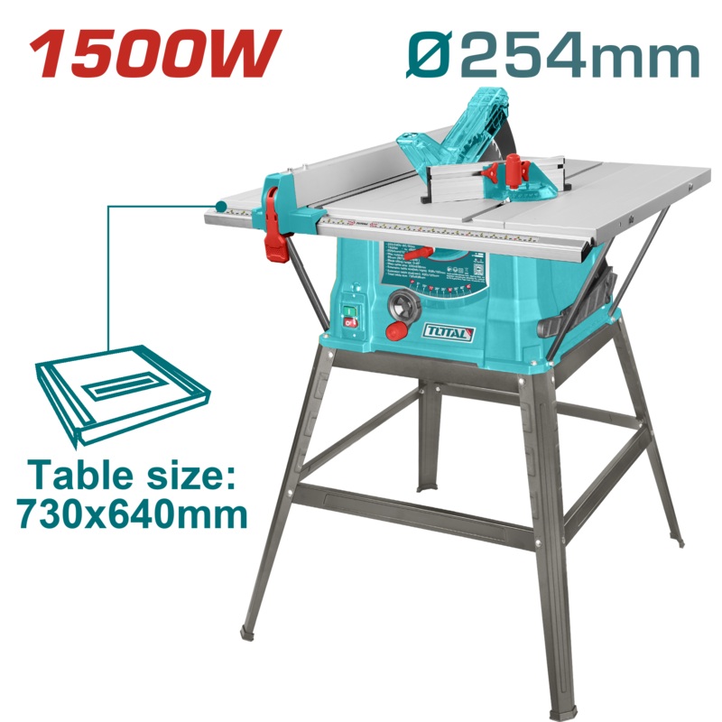 Total tools Table saw  254 mm 10" 1500 W - TS5152548