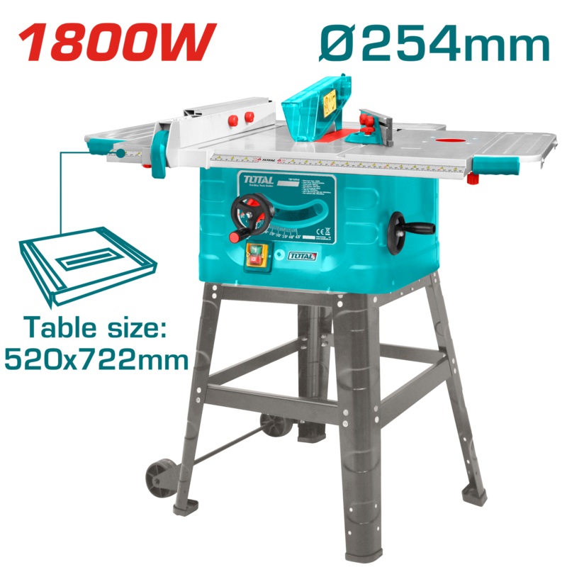 Total tools Table saw 254 mm 10" 1800 W - TS51825428