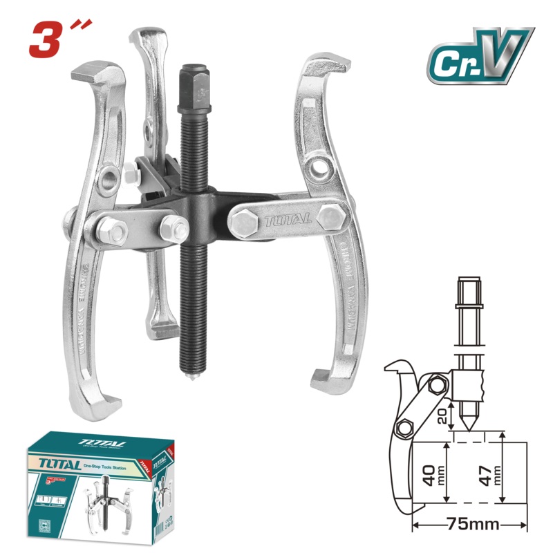 Total tools Three jaws puller 3 inch  - THTGP336
