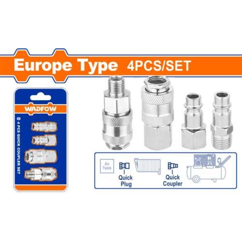 WADFOW 4 Pcs air coupler and plug set - WQP4670