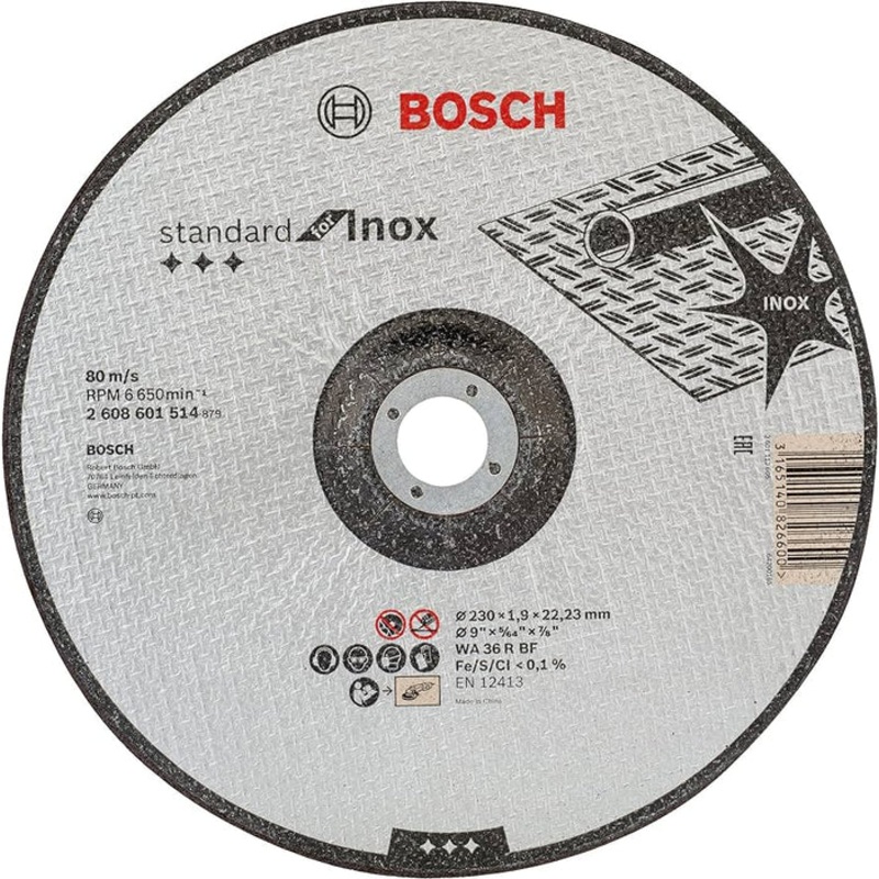 Bosch Cutting disc (off-set) 230 mm x1.9 mm INOX - 2608601514