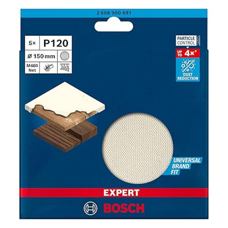 BOSCH  EXPERT M480  Router mesh sanding disc Unperforated Grit size 120 () 150 mm - 2608900691