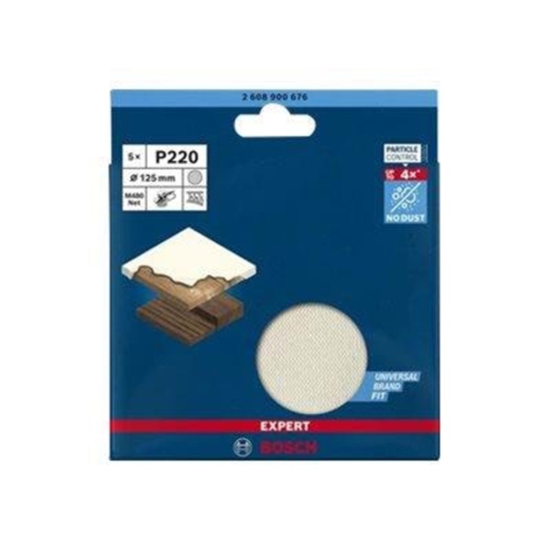 BOSCH  EXPERT M480  Router mesh sanding disc Unperforated Grit size 220 () 125 mm - 2608900676