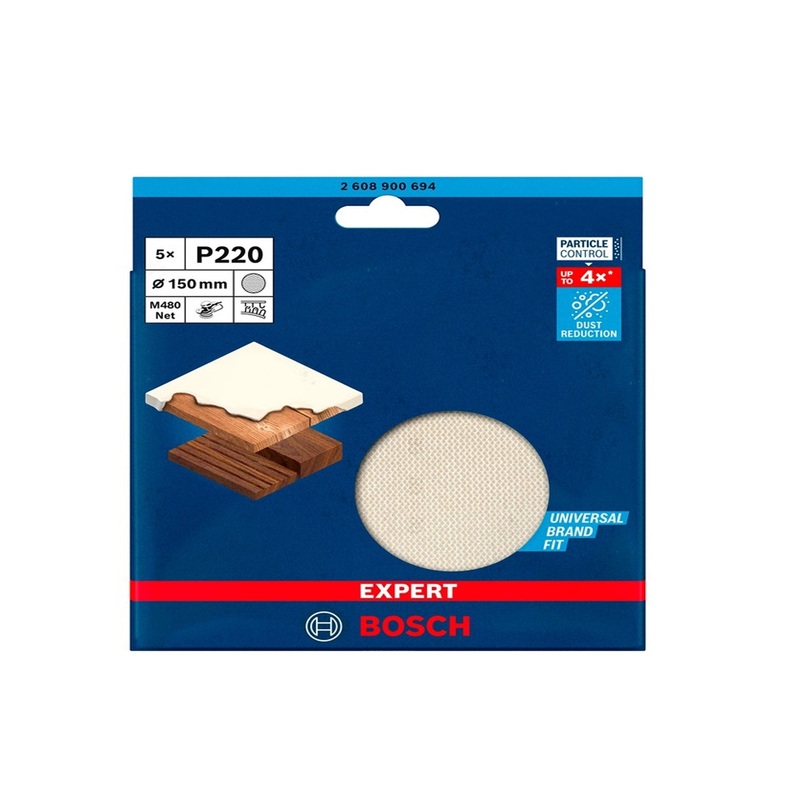 BOSCH  EXPERT M480  Router mesh sanding disc Unperforated Grit size 220 () 150 mm - 2608900694